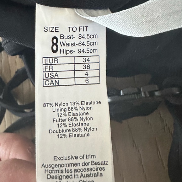 SEAFOLLY - womans black one piece swimsuit - Picture 5 of 6